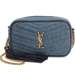 Mini Lou Matelassé Denim Camera Bag
